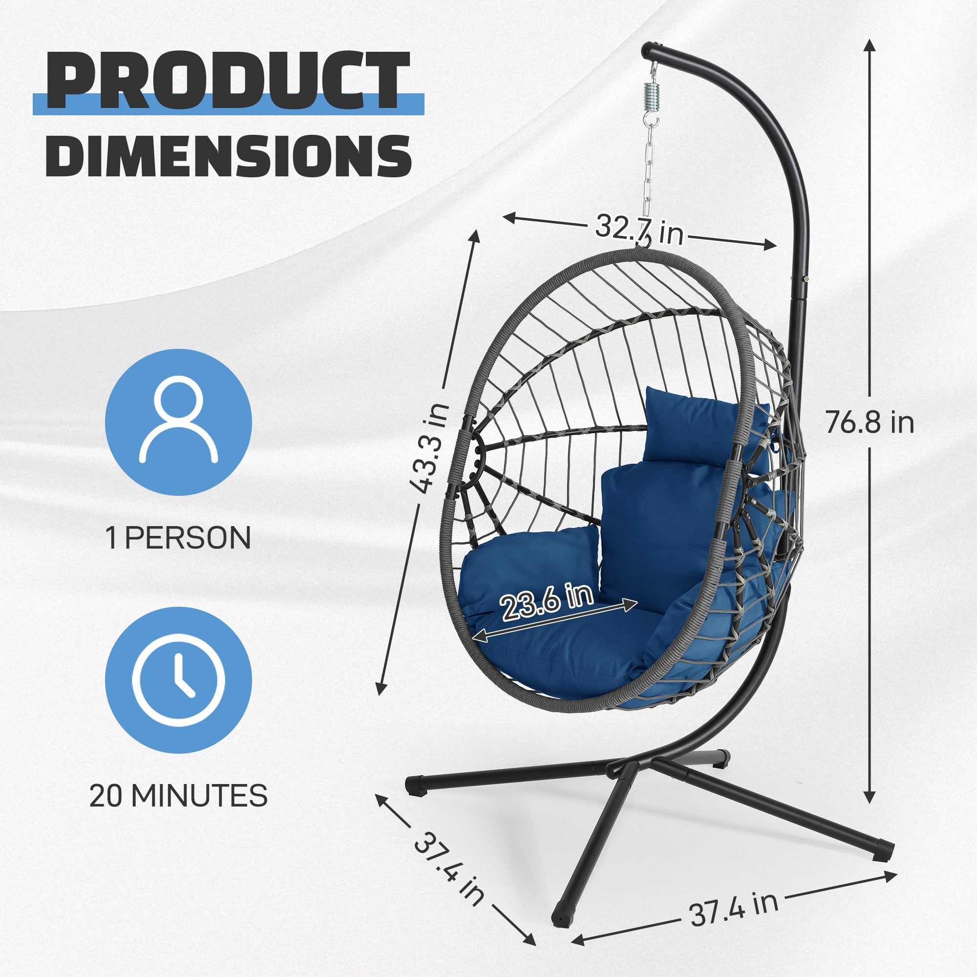 Hanging Egg Chair with Stand
