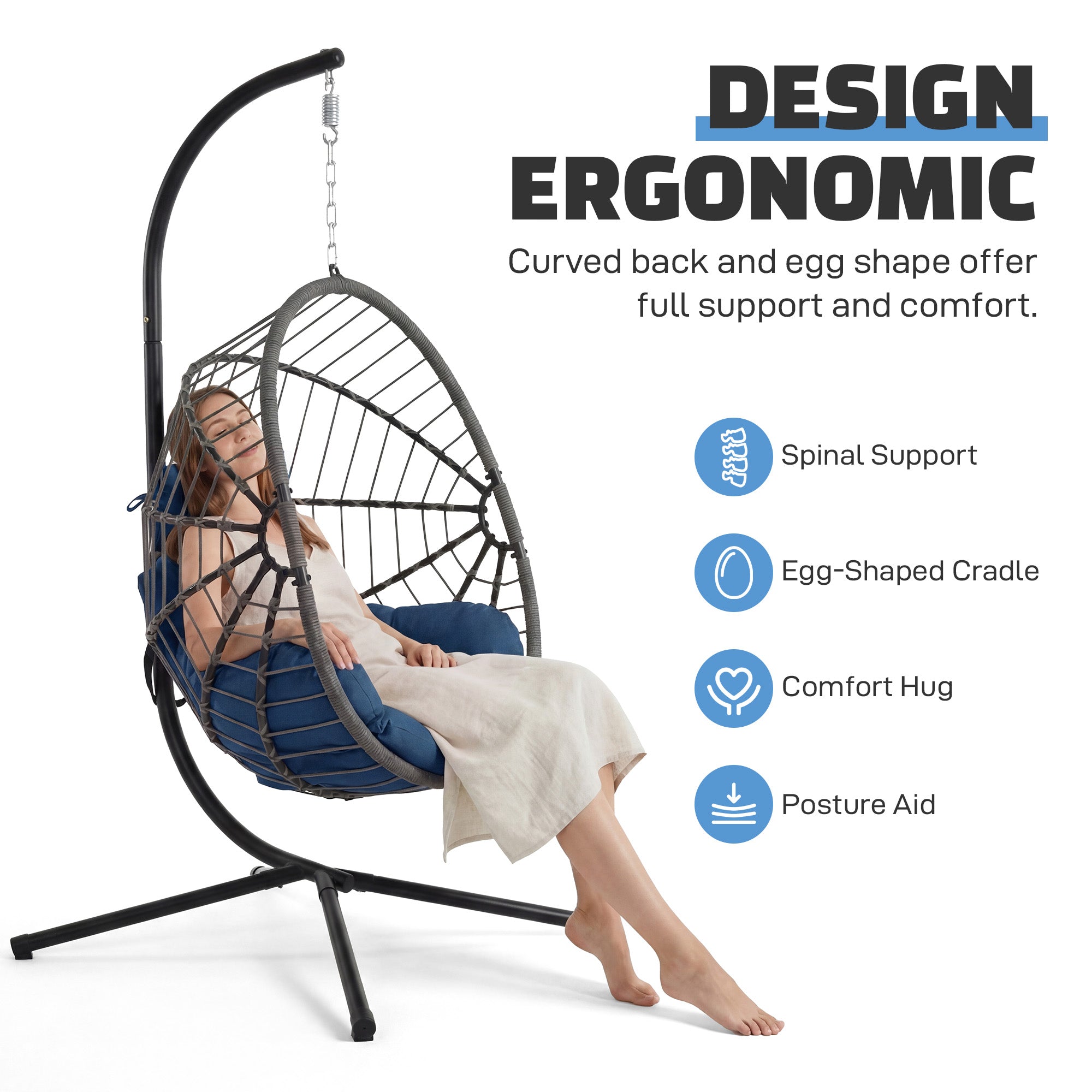 Hanging Egg Chair with Stand