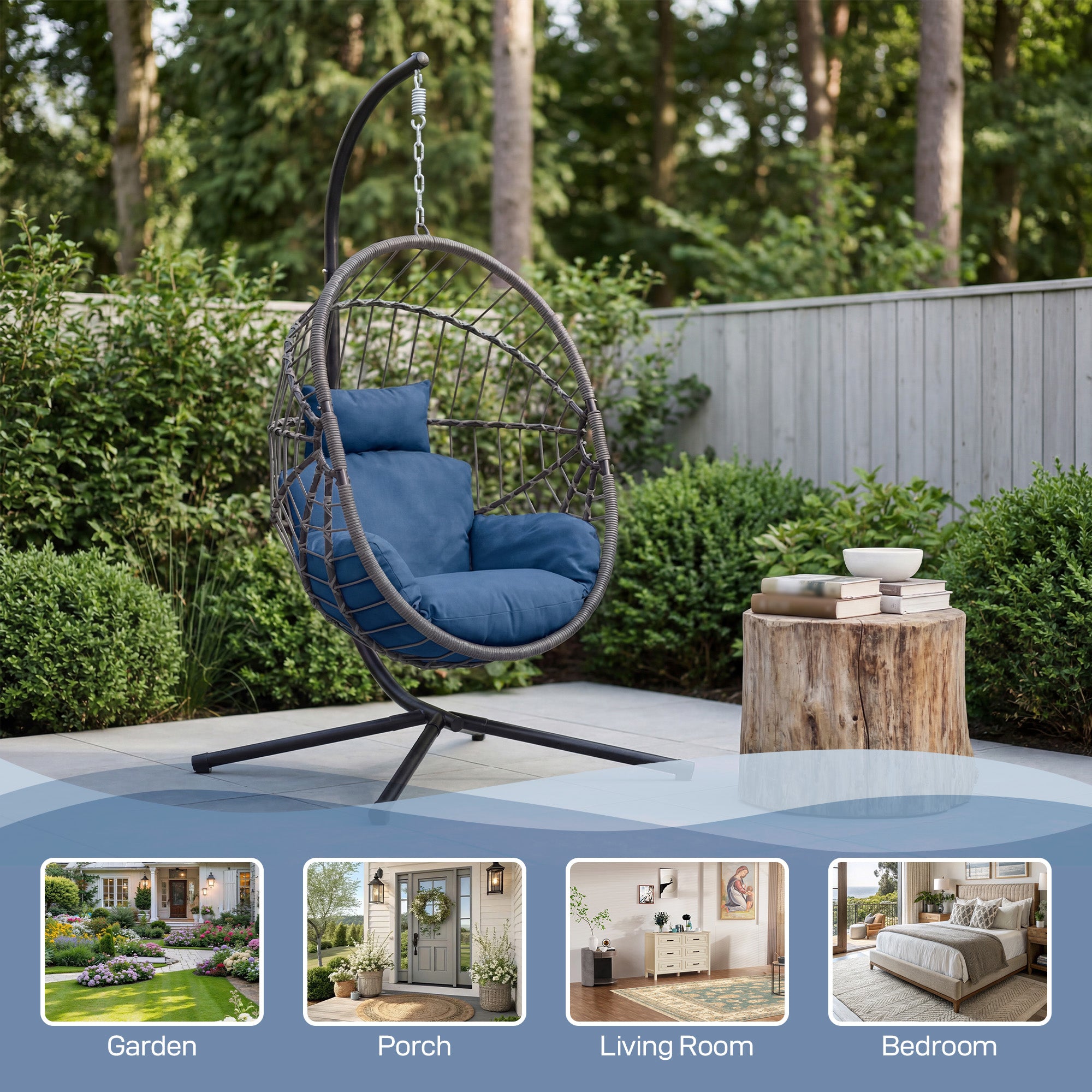 Hanging Egg Chair with Stand